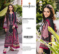 Embroidered Black & Magenta Lawn 3-Piece Suit with Printed Voile Dupatta