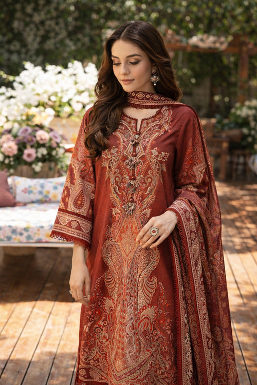 Asim Jofa 3-Piece Printed Lawn Suit – Maroon Heritage Design
