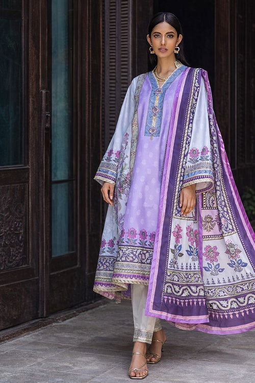 Elegant Lavender Heritage – Asim Jofa 3-Piece Ensemble